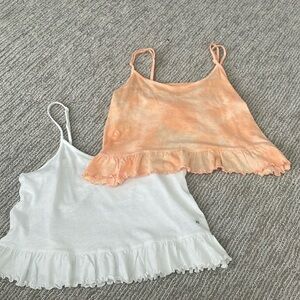 brand new American Eagle, orange and white tank tops